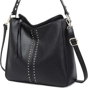 Hobo Crossbody Shoulder Bag Vegan Leather Medium Size Women's Purse Satchel